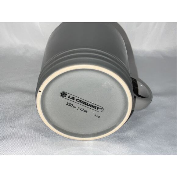 Le Creuset Stoneware Coffee Mug Cup 12oz Mist Gray Fade Ombre - Picture 5 of 6